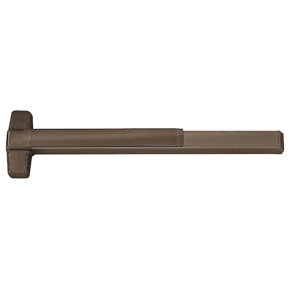 Grade 1 Concealed Vertical Rod Exit Bar for Wood Doors, 36-in Device, Fire Rated, Exit Only, Less Do